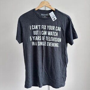 NWT Children Bluenotes Tee, Dark Grey/White, Size M